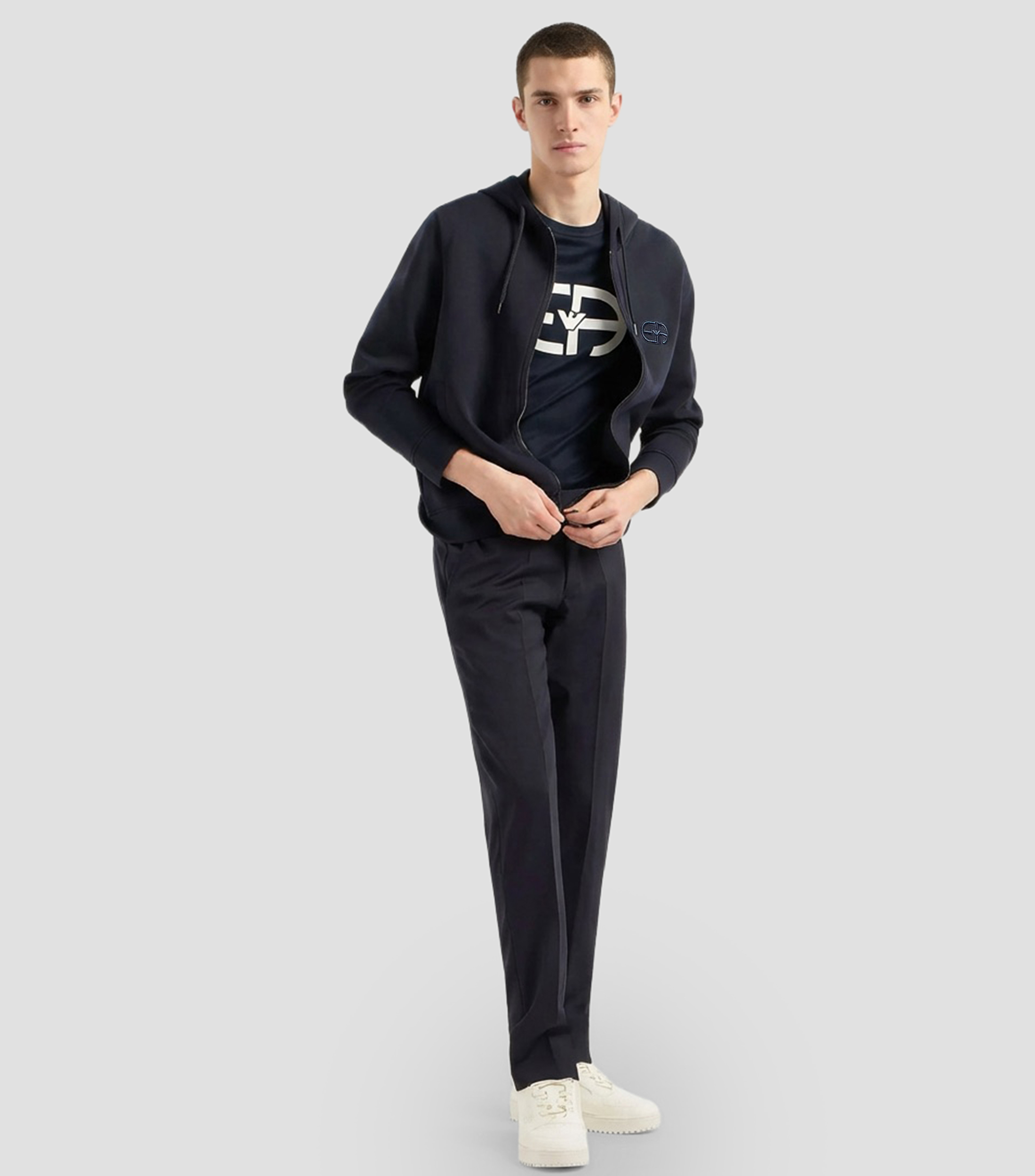 Sudadera con cierre y capucha Hombre